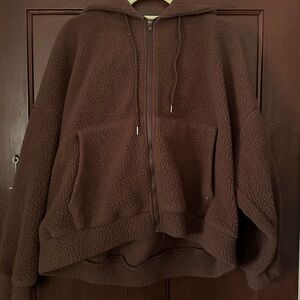 Cozy Brown Sherpa Hoodie